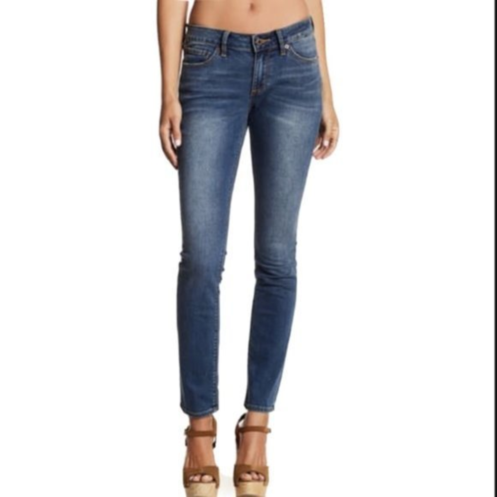 Lucky Brand Size 6 28 Bexley Dark Wash Stretch‎ Denim Lolita Skinny Jeans Pants